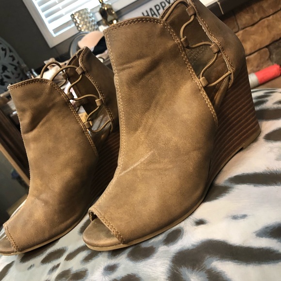 Wedge Open Toe Boot - Picture 1 of 2